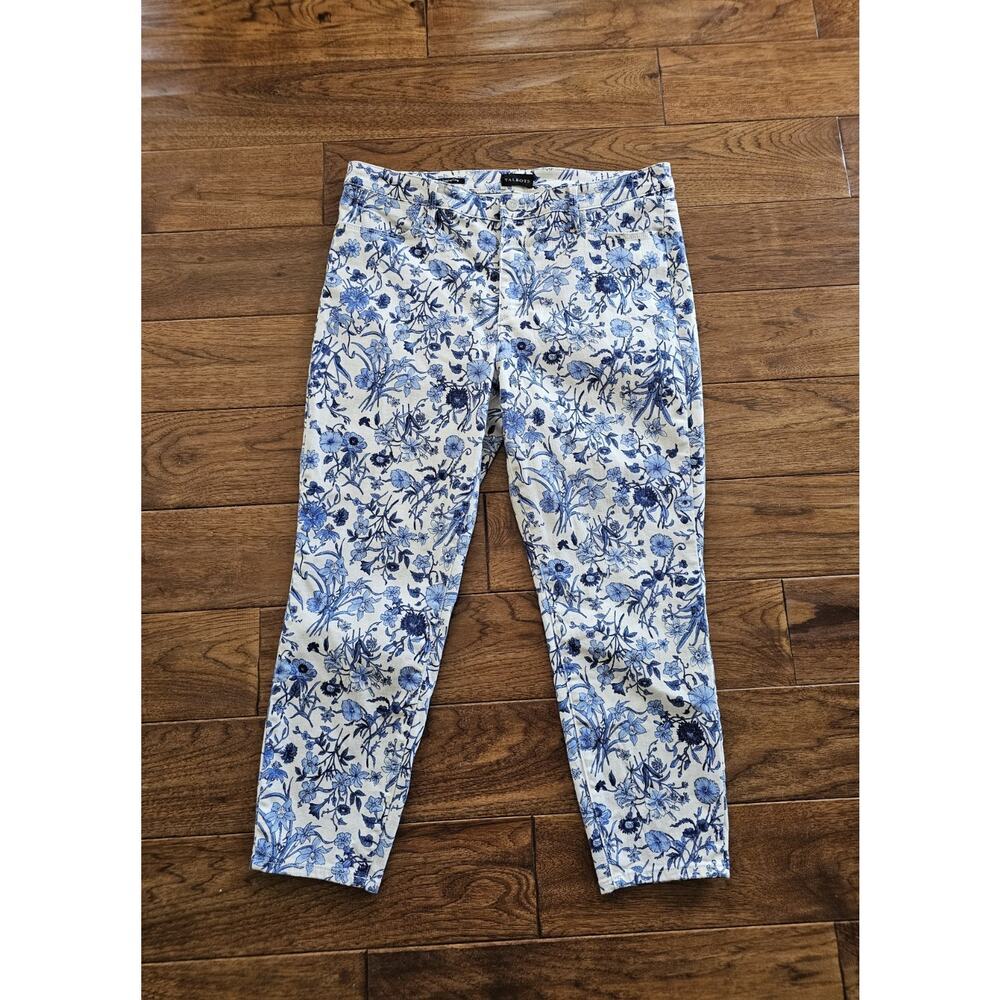 Talbots Whimsical Garden Cropped Jeggings Women's Size 12 Floral